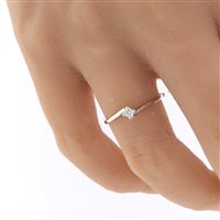 Anello Fanton Gioielli Donna SOLITARI in Oro bianco Diamante 0.05 Ct FLS5PBROB - FLS5PBROB